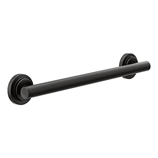Moen YG0718BL Iso 18-Inch Designer Grab Bar, Matte Black
