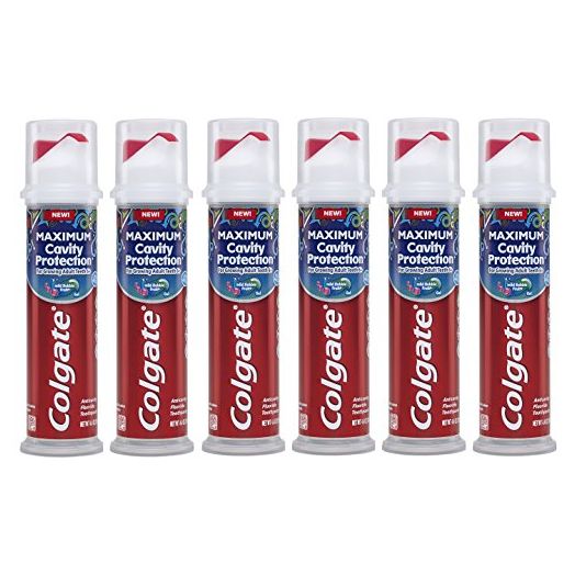 Colgate Kids Toothpaste Pump with Fluoride for Maximum Cavity Protection, Mild Bubble Fruit Gel, 4.4 Ounce (Pack of 6)
