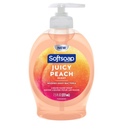 Softsoap Juicy Peach Liquid Hand Soap, Fruity Liquid Hand Soap, 7.5 Oz