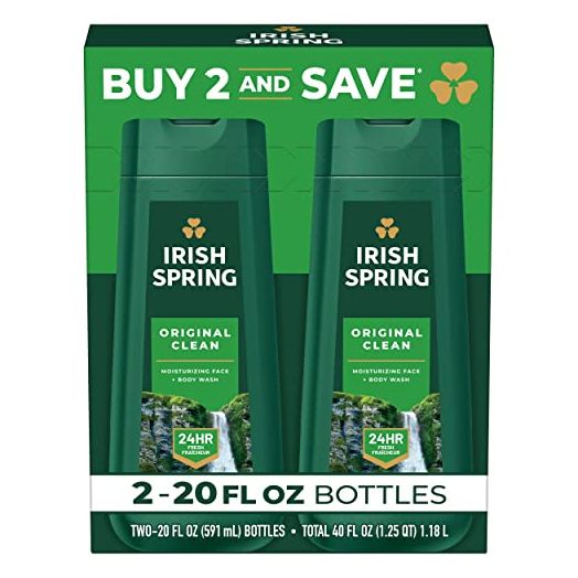 Irish Spring Original Clean Body Wash for Men, 20 Fl Oz (Pack of 2)
