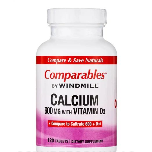 Windmill Calcium 600 mg with Vitamin D3 - 120 Tablets