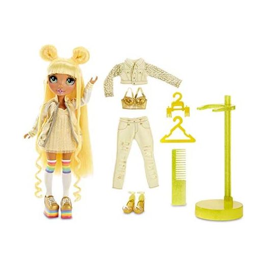 Rainbow High Rainbow Surprise Sunny Madison - Yellow Clothes Fashion Doll with 2 Complete Mix & Match Outfits and Accessories, Toys for Kids 6 to 12 Years Old