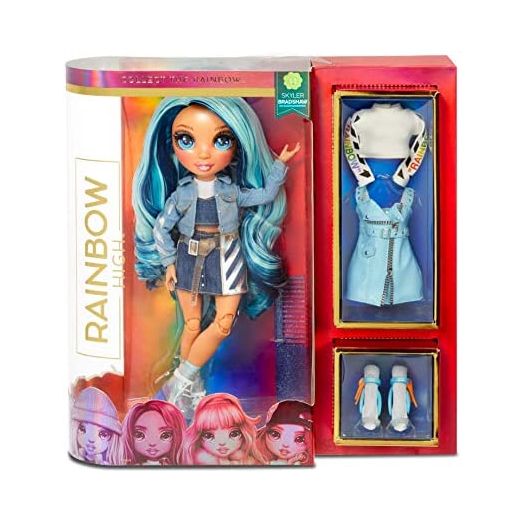 Rainbow High Rainbow Surprise Skyler Bradshaw - Blue Clothes Fashion Doll with 2 Complete Mix & Match Outfits and Accessories, Toys for Kids 4 to 15 Years Old