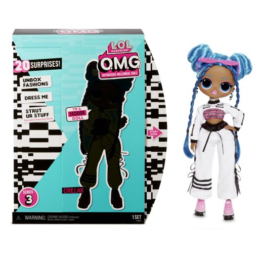 LOL Surprise OMG Chillax Fashion Doll - Dress Up Doll Set with 20 Surprises for GIrls and Kids 4+