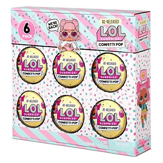L.O.L. Surprise! Confetti Pop 6 Pack Angel – 6 Re-Released Dolls Each with 9 Surprises (571605)