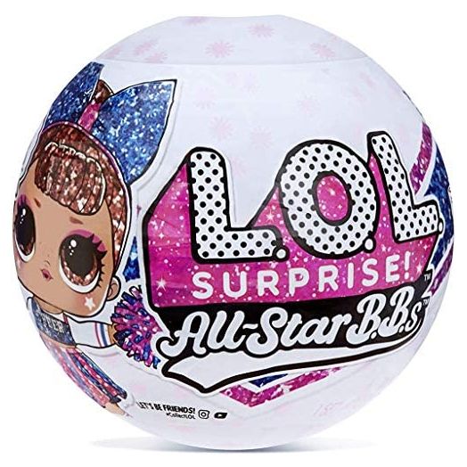 LOL Surprise All-Star BBS Sports Series 2 Cheer Team Sparkly Dolls with 8 Surprises Including Doll, Trading Card, Bottle, Pompom, Shoes, Cheer Uniform, Secret Message, Accessories | Ages 4-15