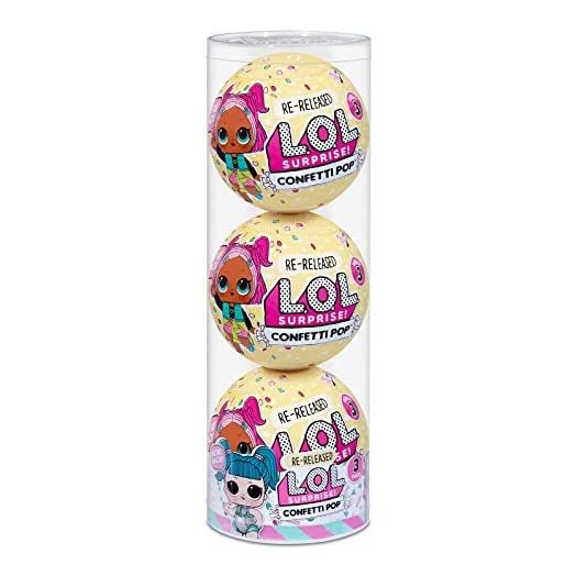 L.O.L. Surprise! Confetti Pop 3 Pack Glamstronaut – 3 Re-Released Dolls Each with 9 Surprises (571964)