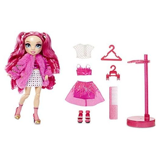 Rainbow High Stella Monroe – Fuchsia (Hot Pink) Fashion Doll with 2 Doll Outfits to Mix & Match and Doll Accessories, Great Gifts for Kids 6-12 Years Old