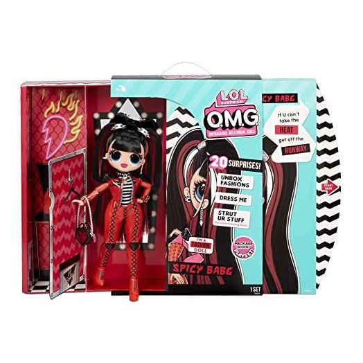 LOL Surprise OMG Spicy Babe Fashion Doll - Dress Up Doll Set with 20 Surprises for Girls and Kids 4+