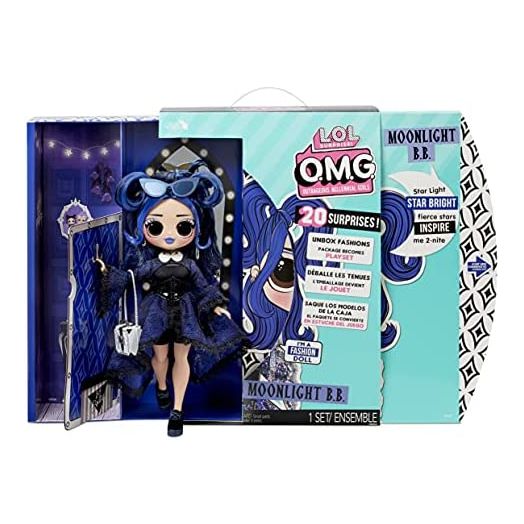 LOL Surprise OMG Moonlight B.B. Fashion Doll - Dress Up Doll Set with 20 Surprises for Girls and Kids 4+
