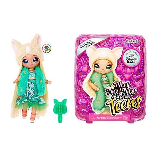 Na! Na! Na! Surprise Teens Fashion Doll – Carmen Linda, 11" Soft Fabric Doll, Chihuahua Inspired