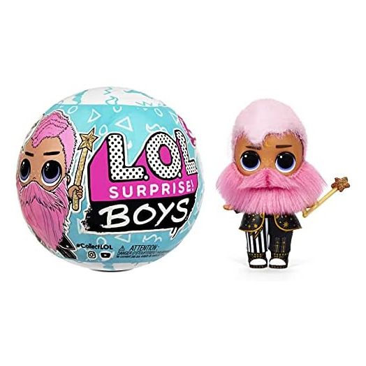 LOL Surprise Boys Series 5 Collectible Boy Doll with 7 Surprises, Reveal Hidden Flocked Hair, Accessories, Gift for Kids, Toys for Girls Boys Ages 4 5 6 7+ Years Old (Styles May Vary)
