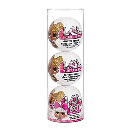 LOL Surprise Glitter Series Style 4 Dolls- 3 Pack, Each with 7 Surprises Including Outfits Accessories, Re-Released Collectible Gift for Kids, Toys for Girls and Boys Ages 4 5 6 7+ Years Old