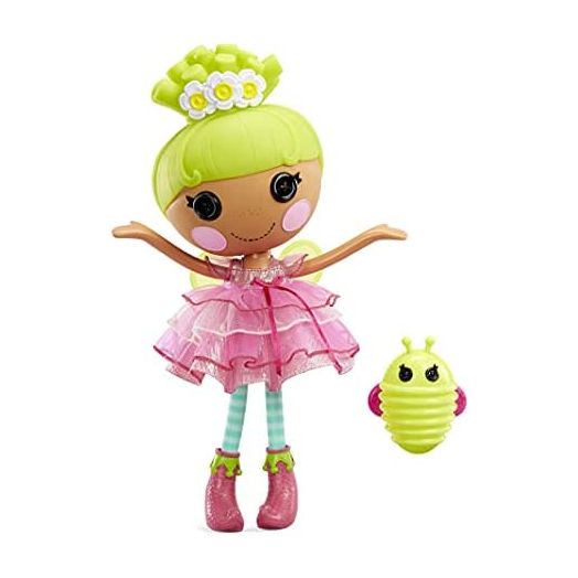 Lalaloopsy Doll- Pix E. Flutters & Pet Firefly, 13" Fairy Doll with Florescent Yellow Hair, Pink Outfit & Accessories, Reusable House Playset- Gifts for Kids, Toys for Girls Ages 3 4 5+ to 103 Years