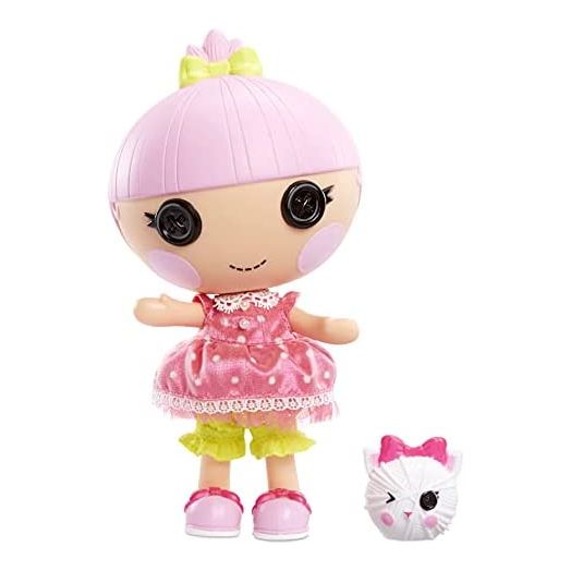 Lalaloopsy Littles Doll- Trinket Sparkles and Pet Yarn Ball Kitten, 7" Princess Doll with Pink Outfit & Accessories, Reusable House Playset- Gifts for Kids, Toys for Girls Ages 3 4 5+ to 103 Years Old