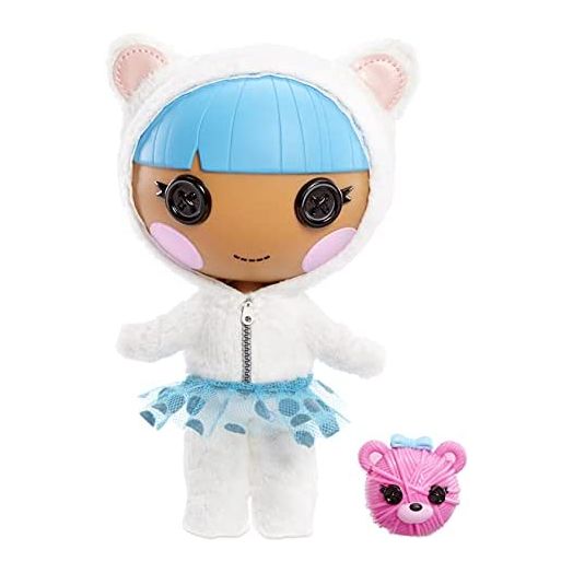 Lalaloopsy Littles Doll- Bundles Snuggle Stuff and Pet Yarn Ball Bear, 7" Winter Doll with Blue/White Outfit & Accessories, Reusable House Playset- Kids Gifts, Toys for Girls Ages 3 4 5+ to 103 Years