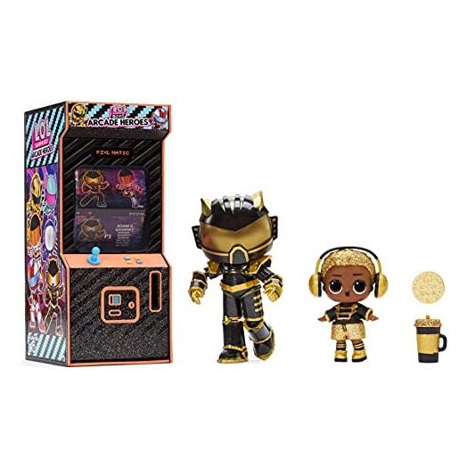 LOL Surprise Boys Arcade Heroes Series 2 Action Figure Doll with 15 Surprises Including Hero Suit, Boy or Ultra-Rare Girl Doll and Accessories, Trading Card- Toy Gift for Girls Boys Ages 4 5 6 7+