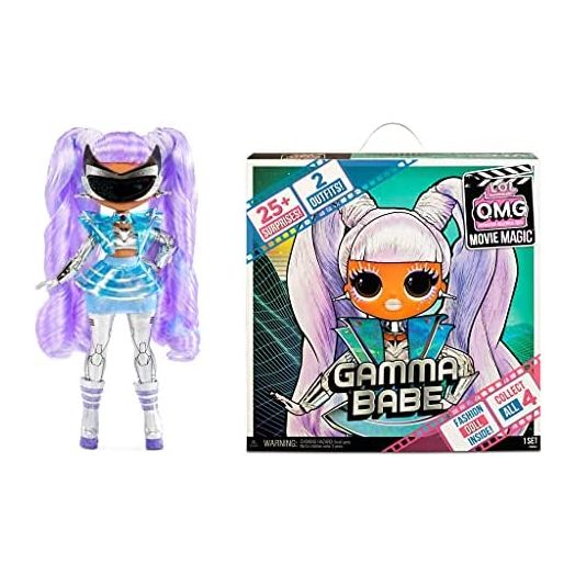 LOL Surprise OMG Movie Magic Gamma Babe Fashion Doll with 25 Surprises Including 2 Outfits, 3D Glasses, Movie Accessories, Reusable Playset– Gift for Kids, Toys for Girls Boys Ages 4 5 6 7+ Years Old