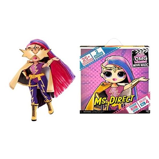 L.O.L. Surprise! OMG Movie Magic Ms. Direct Fashion Doll with 25 Surprises Including 2 Outfits, 3D Glasses, Movie Accessories,Toys for Girls Boys Ages 4 5 6 7+ Years Old,Multicolor