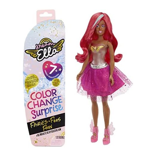 MGA's Dream Ella Color Change Surprise Fairies, Yasmin Pink Fashion Doll with 7+ Surprises Including Outfit & Accessories, Castle Play Pretend Gift for Kids, Toys for Girls & Boys Ages 3 4 5+ Years