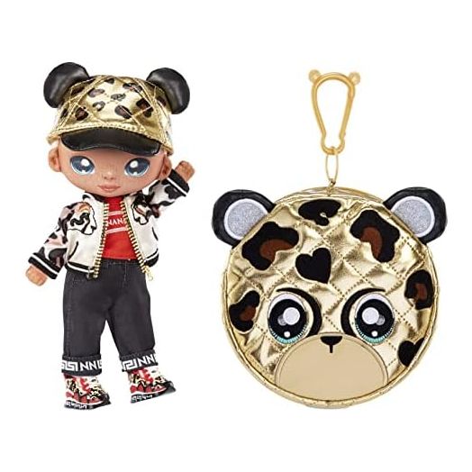 Na! Na! Na! Surprise Glam Series 2 Gianni Wilde - Cheetah-Inspired 7.5" Fashion Doll with Blonde Cheetah-Print Hair and Metallic Clip-on Cheetah Purse, 2-in-1 Gift, Toy for Kids Ages 5 6 7 8+ Years