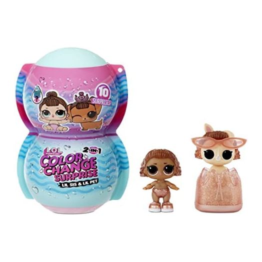 2-n-1 LOL Surprise Me & My Lil Sis & Lil Pet Color Change Surprise™ with 10 Surprises - Great Gift for Kids Ages 4+