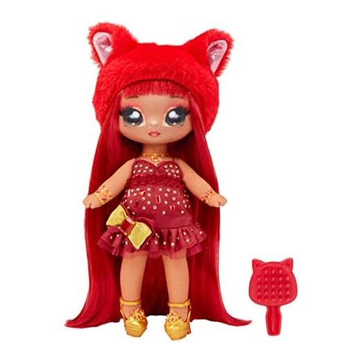 Na Na Na Surprise Sweetest Gems™ Ruby Frost 7.5" Fashion Doll Garnet Birthstone-Inspired with Red Hair, Taffeta Dress and Brush, Poseable, Great Toy Gift for Kids Girls Boys Ages 5 6 7 8+ Years
