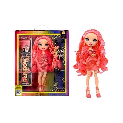 Rainbow High Priscilla- Pink Fashion Doll. Fashionable Outfit & 10+ Colorful Play Accessories. Great Gift for Kids 4-12 Years Old and Collectors.