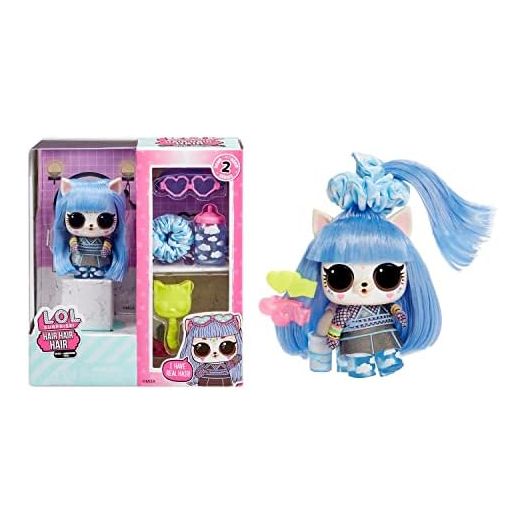 L.O.L. Surprise! Hair Pets with 10 Surprises- Collectible Pet with Real Hair, Including Music Themed Accessories, Holiday Toy, Great Gift for Kids Girls Boys Ages 4, 5, 6+ Years Old - Assorted Toy