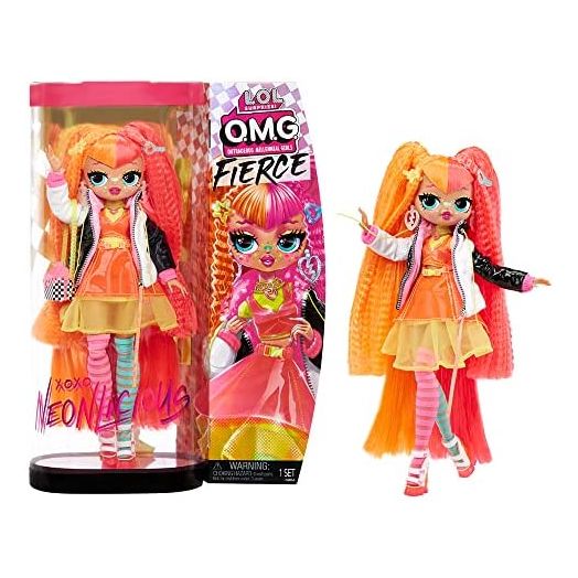 LOL Surprise OMG Fierce Neonlicious Fashion Doll with 15 Surprises Including Outfits and Accessories for Fashion Toy, Girls Ages 3 and up, 11.5-inch Doll, Collector
