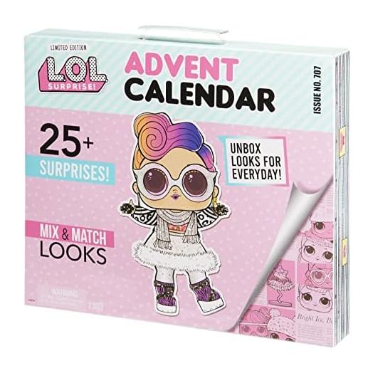 L.O.L. Surprise! Advent Calendar with 25+ Surprises Including a Collectible Doll with Mix and Match Outfits, Shoes, and Accessories - Great Holiday Gift for Kids