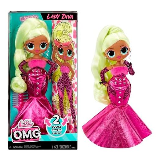 LOL Surprise OMG Lady Diva Fashion Doll with Multiple Surprises Including Transforming Fashions and Fabulous Accessories – Great Gift for Kids Ages 4+