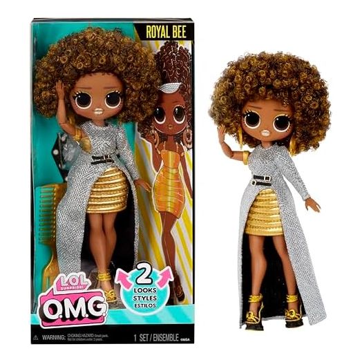 LOL Surprise OMG Royal Bee Fashion Doll with Multiple Surprises Including Transforming Fashions and Fabulous Accessories – Great Gift for Kids Ages 4+