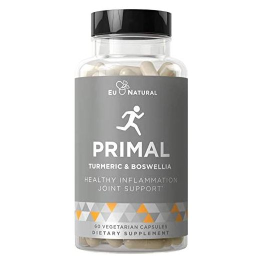 Primal Joint Support & Healthy Inflammation – Immune Support, Whole-Body Flexibility, Active Mobility Men & Women – Turmeric Curcumin, Boswellia – 60 Vegetarian Soft Capsules