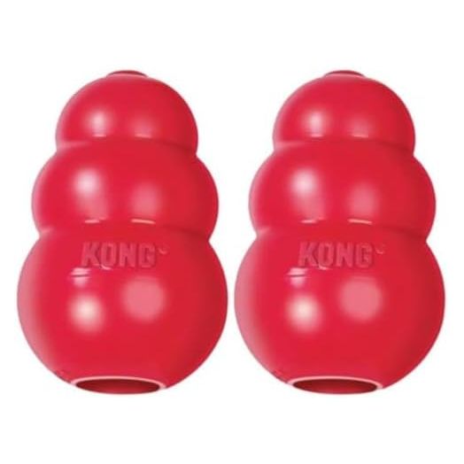 (2 Pack) KONG King Classic Dog Toy, XX-Large, Red