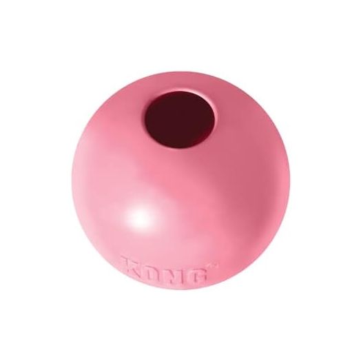 KONG Puppy Ball w/Hole - Soft & Durable Activity Ball for Puppies - Dog Toy Supports Healthy Exercise & Interactive Play - Dog Toy for Natural Teething - for Small Puppies - Assorted Colors