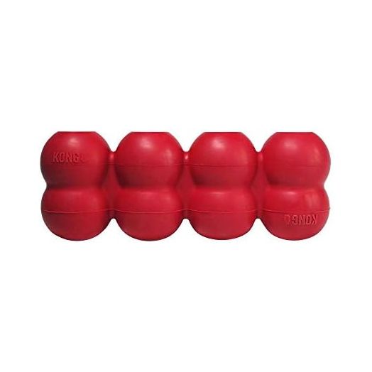 KONG Goodie Ribbon - Stuffable Natural Rubber Dog Toy - with Four Fillable Goodie Grippers for Enrichment Play - Bone-Shaped Chew Toy - for Small Dogs