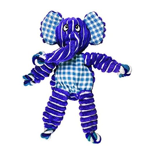 KONG - Floppy Knots Elephant - Internal Knotted Ropes and Minimal Stuffing for Less Mess - for Medium/Large Dogs