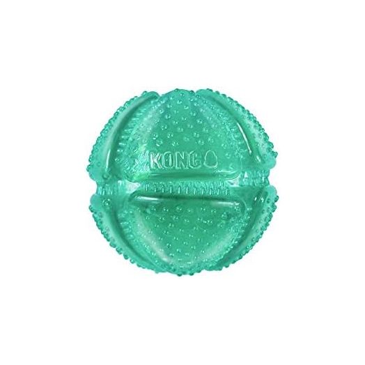 KONG Squeezz Dental Ball - Dog Toy for Cleaning Teeth - Flexible Chew Toy for Gentle & Mild Chewers - for Medium/Large Dogs
