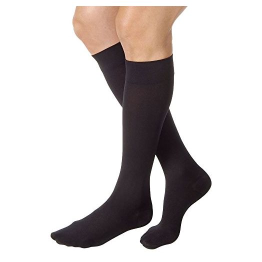 JOBST Relief 30-40 mmHg Compression Socks, Knee High, Closed Toe, Black, X-Large Full Calf