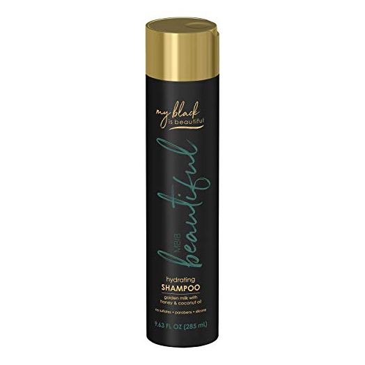 My Black is Beautiful Hydrating Shampoo, Sulfate Free, for Curly and Coily Hair with Coconut Oil, Honey and Turmeric, 9.6 fl oz