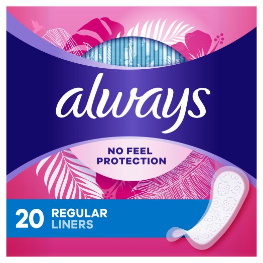 Always Thin Daily Liners for Women, Unscented, 20 Ct