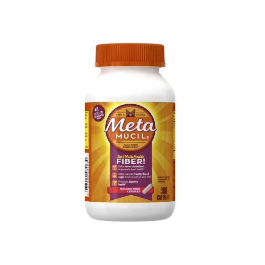 Metamucil Multi-Health Fiber Capsules by Meta, 300 capsule bottle