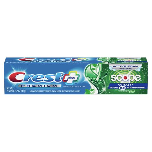 Crest Plus Scope Outlast Toothpaste, Mint Flavor, 5.2 oz