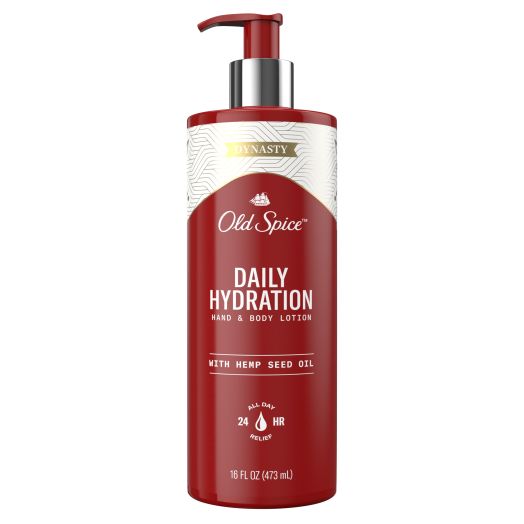 Old Spice Daily Hydration Hand & Body Lotion for Men, with Hemp Seed Oil, 16 fl oz