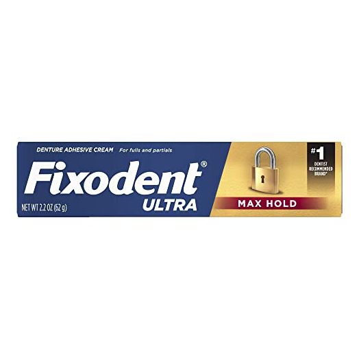 Fixodent Ultra Max Hold Denture Adhesive, 2.2 oz, (Packaging may vary)
