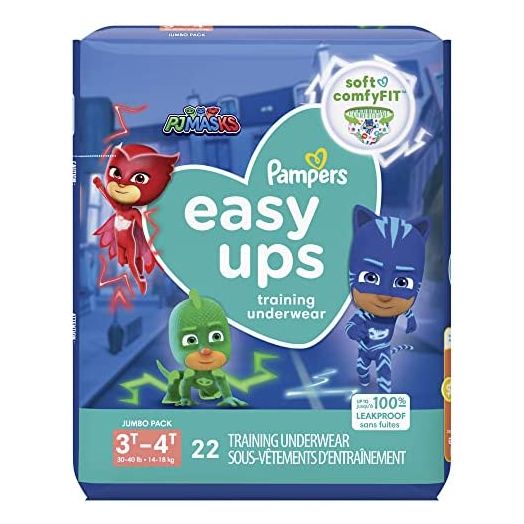 Pampers Easy Ups Training Underwear Boys Size 5 3T-4T 22 Count (Packaging May Vary)