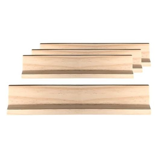 Bene Casa - Wooden Domino Trays - Set of 4 - Each Tray Can Hold Up to 10 Dominoes - Made for Double-six and Double-nine Dominoes