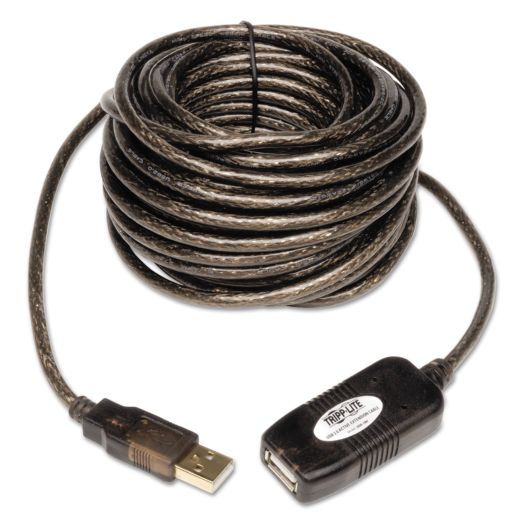 "Tripp Lite USB Active Extension Cable, USB 2.0 A Male to A Female Cable, High Speed, 16 ft. (U026-016)"