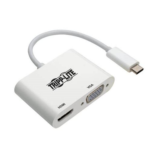 Tripp Lite USB C to HDMI / VGA Multiport Adapter Converter 4K, USB Type C